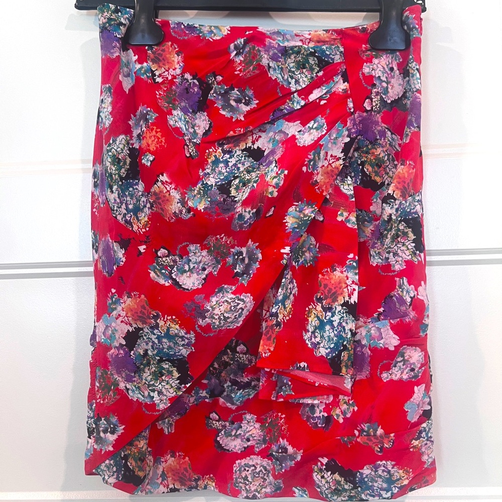 IRO Suppie Mini Skirt (Red, Multicolor Floral)